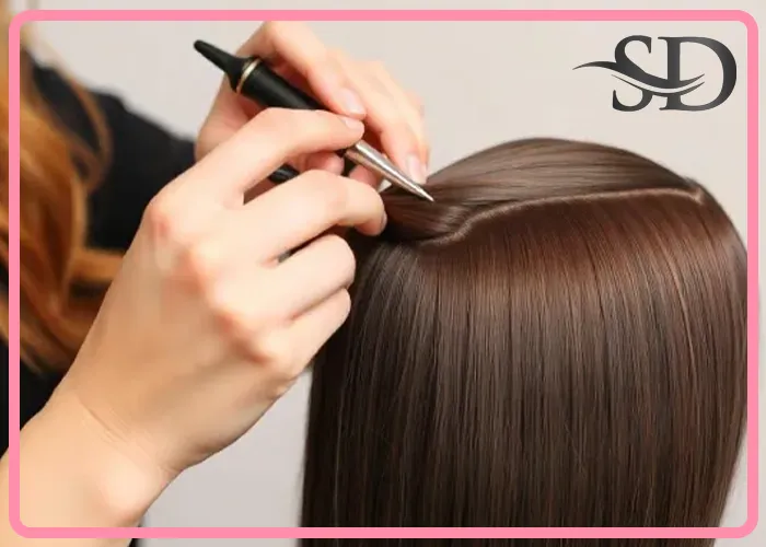 نصب اکستنشن گرم کراتین